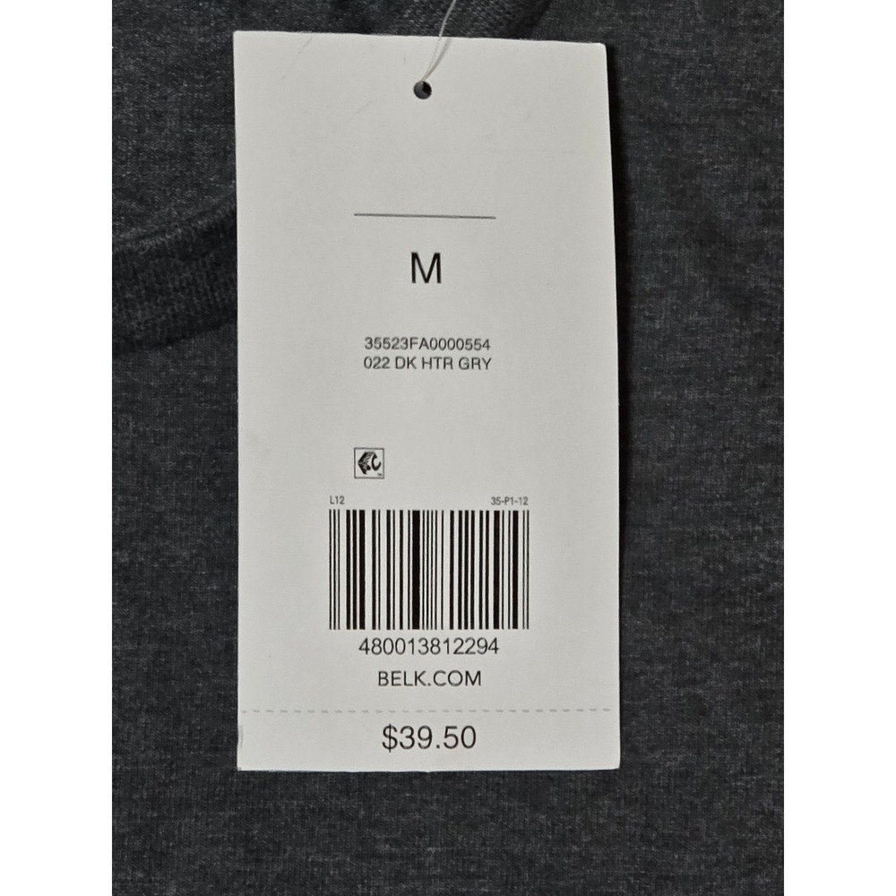 Saddlebred Mens Gray Long Sleeve Pocket T Shirt Size Medium NWT (AE)‎ - Picture 5 of 5